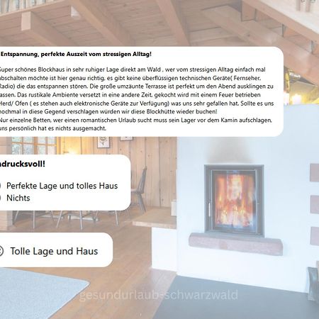 Schwarzwald Blockhaus - Sauna - Kamin - Mit Bettwaesche Und Handtuecher Schenkenzell Kültér fotó
